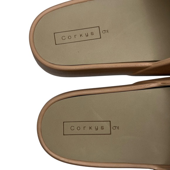 Corky's Womens Slides Platform Sandals Shoes Tan Brown Casual‎ Comfort Size 9 - Picture 7 of 7